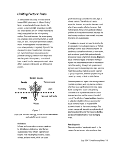Limiting Factors: Pests