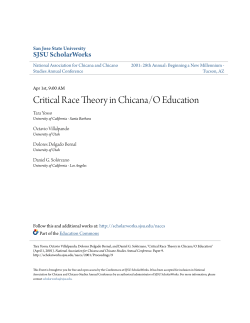 Critical Race Theory in Chicana/O Education