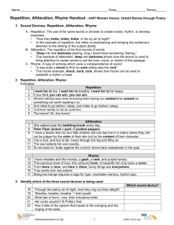 Repetition, Alliteration, Rhyme - Asian Americans Advancing Justice