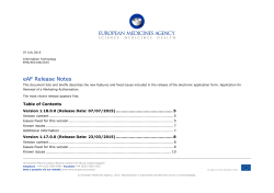eAF Release Notes - eSubmission