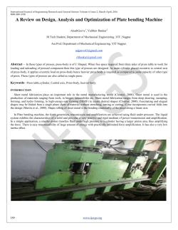 A Review on Design, Analysis and Optimization of Plate bending