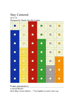 Stay Centered quilt pattern
