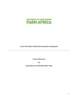 Farm Africa Kenya Market-led Aquaculture Programme Terms of