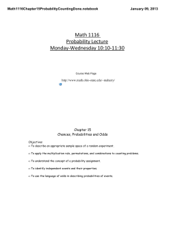 Notes from Class