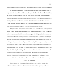 Finding Middle Ground Through Kate Chopin