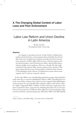 Labor Law Reform and Union Decline in Latin America