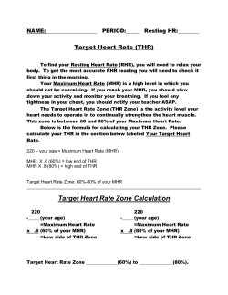 Target Heart Rate (THR)