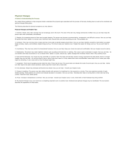 Physical Changes - Hospice of Natchitoches