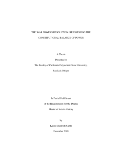 The War Powers Resolution