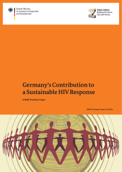 Germany`s Contribution to a Sustainable HIV Response BMZ