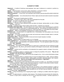 Glossary of terms