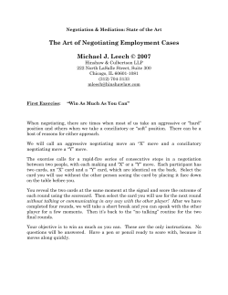 The Art Of Negotiating Employment Cases