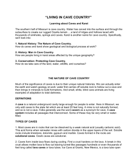 living in cave country