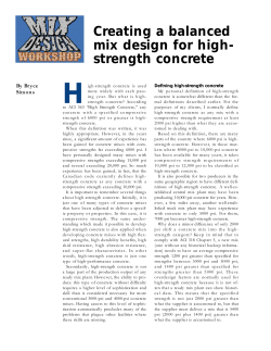 Creating a balanced mix design for high