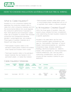 Cable Insulation Materials