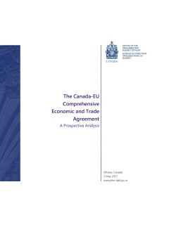 The Canada-EU Comprehensive Economic and Trade