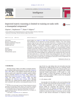 Improved matrix reasoning is limited to training on tasks