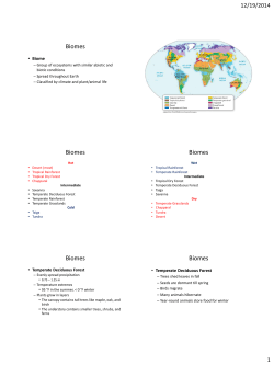 Biomes and Ecosystems