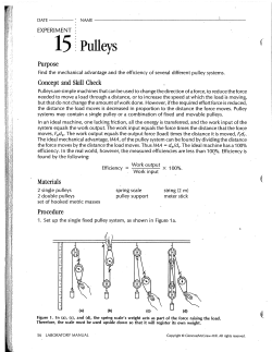 Pulleys - Physics Forums