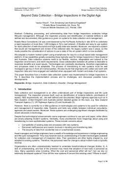 Beyond Data Collection &ndash; Bridge Inspections in the Digital Age