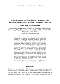 A Novel Approach of Selection Sort Algorithm with Parallel