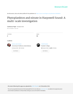 Phytoplankton and nitrate in Harpswell Sound: A multi-scale