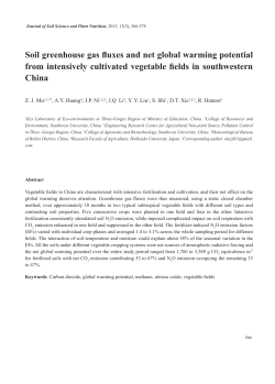 Soil greenhouse gas fluxes and net global warming potential from
