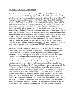 Magna Carta - Verwood U3A