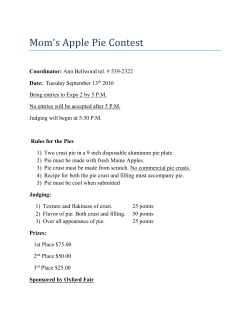 Mom`s Apple Pie Contest