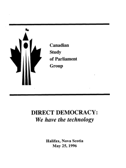 Direct Democracy: We Have the Technology