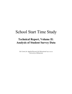 School Start Time Study