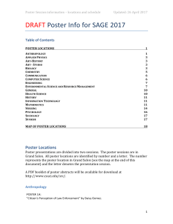 draft schedule - poster presentations 170426