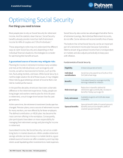 Optimizing Social Security