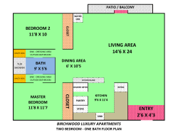 ENTRY 2`6 X 4`3 LIVING AREA 14`6 X 24