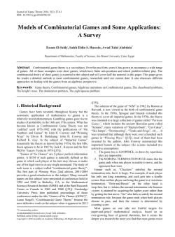 Game theory, Combinatorial games, Algebraic operations on