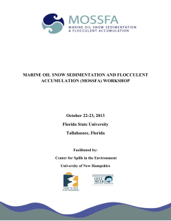 MARINE OIL SNOW SEDIMENTATION AND FLOCCULENT