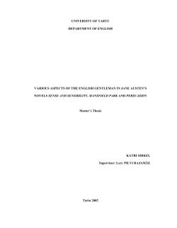 university of tartu department of english various