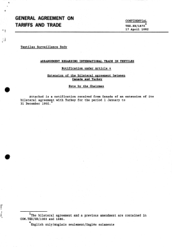 GENERAL AGREEMENT ON TARIFFS AND TRADE