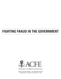 FIGHTING FRAUD IN THE GOVERNMENT