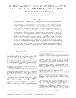 differential growth rates and calcium-allocation