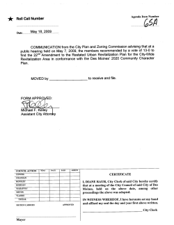 Communication - City of Des Moines