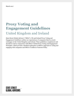 2017 Proxy Voting and Engagement Guidelines: UK and Ireland