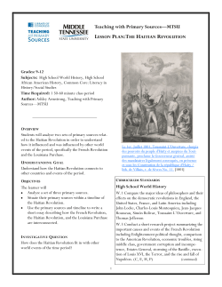 lesson plan: the haitian revolution