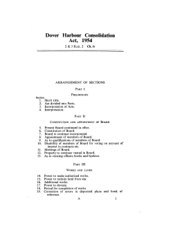 Dover Harbour Consolidation Act, 1954