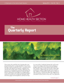 Quarterly Report - Home Health Section