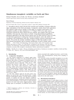 Simultaneous ionospheric variability on Earth and Mars