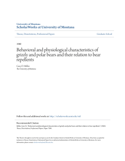 Behavioral and physiological characteristics of grizzly and polar