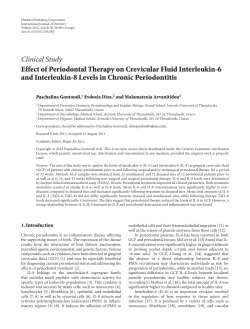 Effect of Periodontal Therapy on Crevicular Fluid Interleukin