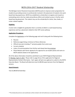 Michigan Career Placement Association Scholarship