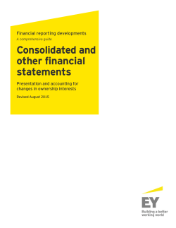 Consolidated and other financial statements